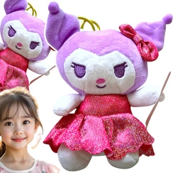 KUROMI MASKOTKA PLUSZOWA PRZYTULANKA MIĘKKI PLUSZAK BRELOK 15CM BRELOCZEK