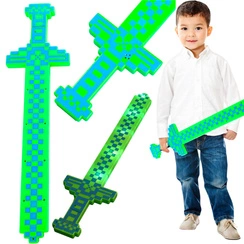 PIKSELOWY MIECZ ŚWIETLNY Z GRY DŁUGI DŹWIĘK ŚWIECI GRAFIKA KOLOROWY LED