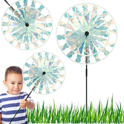 WIATRAK DLA DZIECI DUŻY WIATRACZEK Z RĄCZKĄ OGRODOWY DLA DZIECI 36CM