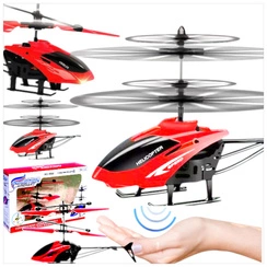 HELIKOPTER STEROWANY DŁONIĄ ZABAWKA LATAJĄCA LATAJĄCY DRON ŚWIECI LED USB