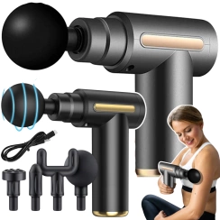 PISTOLET DO MASAŻU PLECÓW CIAŁA STÓP 4 KOŃCÓWKI MASAŻER TEŻ  DLA SENIORÓW