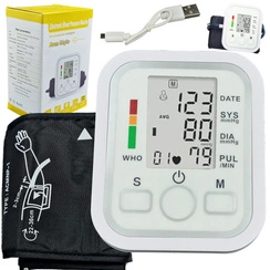 CIŚNIENIOMIERZ NARAMIENNY ELEKTRONICZNY WYŚWIETLACZ LED USB 22-32CM PAMIĘĆ