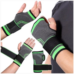 STABILIZATOR NADGARSTKA OPASKA NA NADGARSTEK ELASTYCZNA USZYTWNIACZ DŁONI