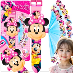 ZEGAREK Z PROJEKTOREM DLA DZIECI MYSZKA MINNIE 3D WYŚWIETLA OBRAZKI RZUTNIK