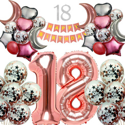Balony Zestaw Urodzinowy 18 Urodziny