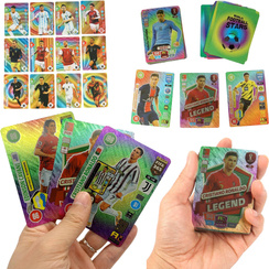 Karty piłkarskie z piłkarzami FIFA - 10 sztuk RAINBOW kolorowe kolekcjonerskie