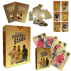 Karty piłkarskie z piłkarzami FIFA - 55 sztuk złote kolekcjonerskie