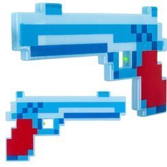 MINECRAFT Pistolet ze światłem i dźwiękiem Pixel Niebieski