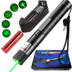 Mocny wskaźnik laserowy Laser Pointer + Nakładka + Akumulator