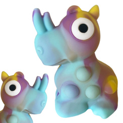 POP IT! Zabawka Sensoryczna Świecąca Nosorożec Gniotek z oczami