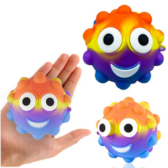 POP IT! Zabawka Sensoryczna Świecąca Piłka Gniotek z oczami