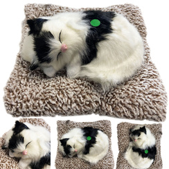 Pluszowy kotek na poduszce - maskotka
