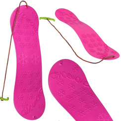 Snowboard plastikowy ślizg różowy