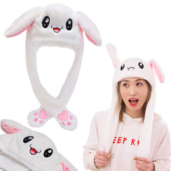 Świecąca LED Czapka Z Ruchomymi Uszami Królik Kigurumi