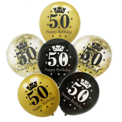 Zestaw Balonów 50 Urodziny 6szt.
