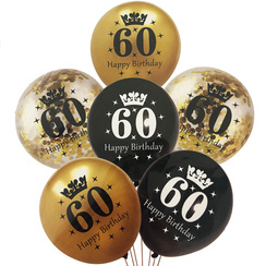 Zestaw Balonów 60 Urodziny 6szt.