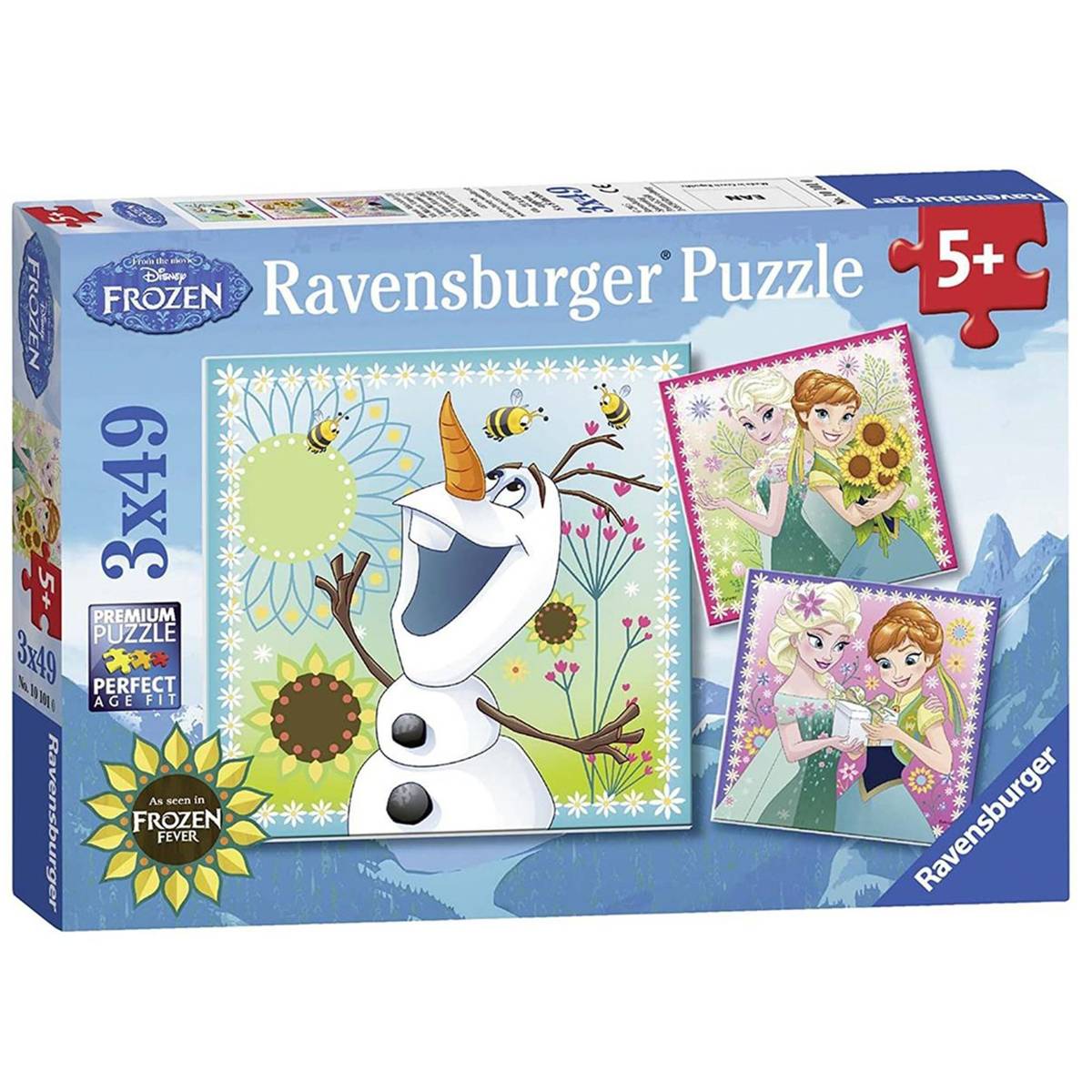  RAVENSBURGER Puzzle Frozen - Gorączka lodu 3x49el  092451 
