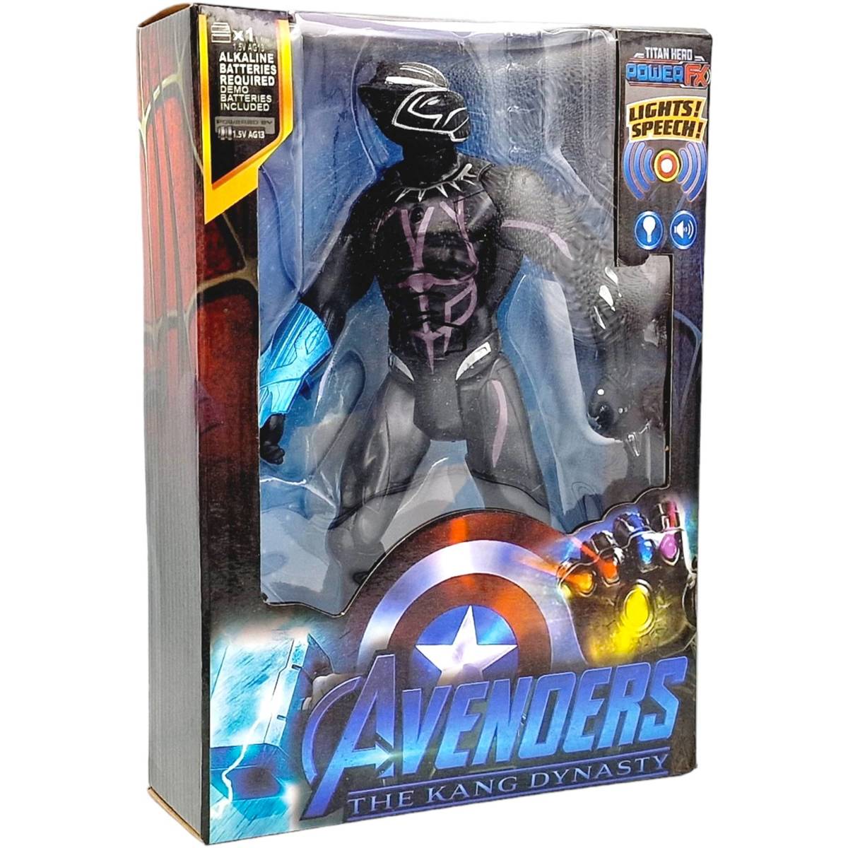 AVENGERS - FIGURKA CZARNA PANTERA 26CM ZABAWKA INTERAKTYWNA MARVEL