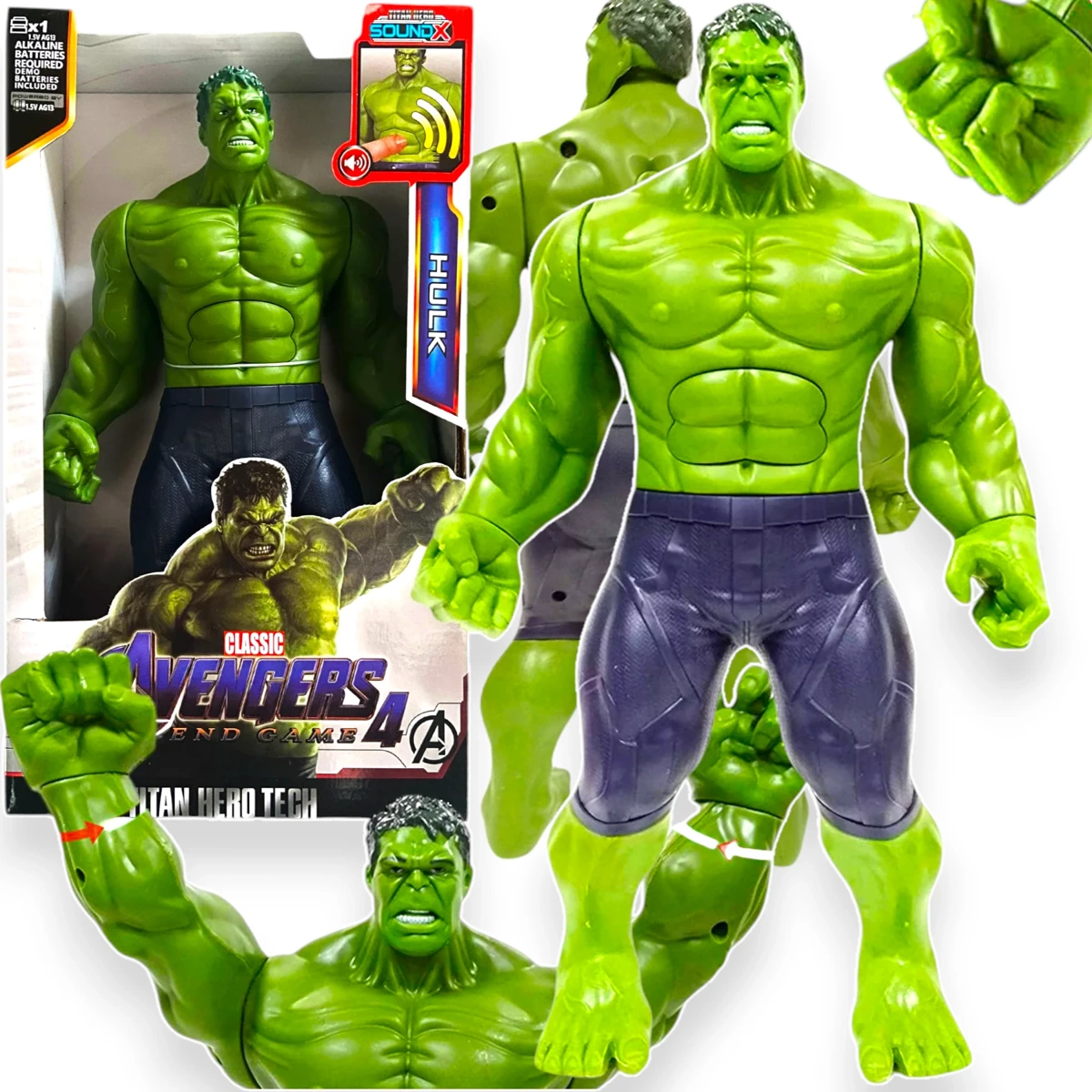 AVENGERS - FIGURKA HULK 30CM ZABAWKA INTERAKTYWNA MARVEL