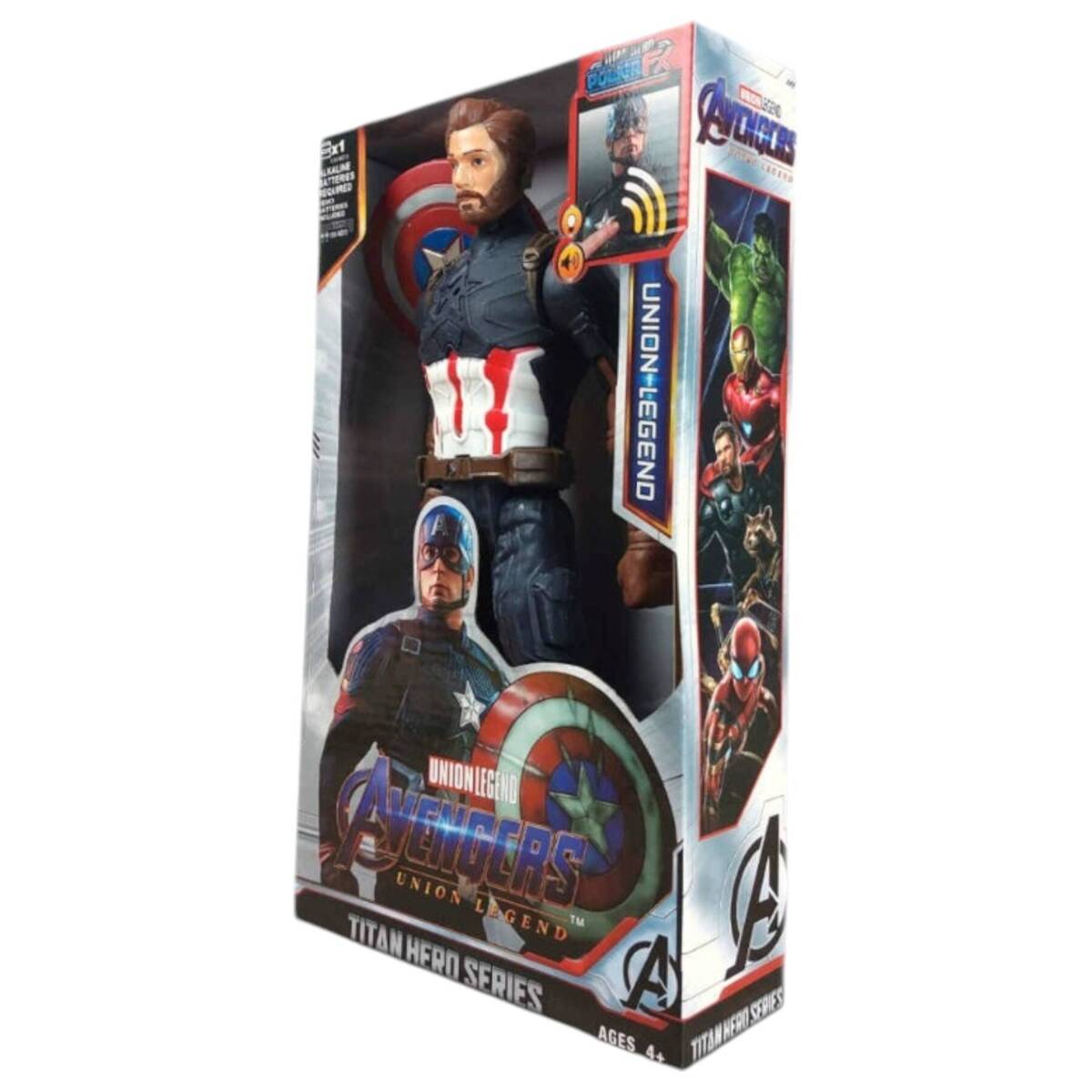 AVENGERS - FIGURKA KAPITAN AMERYKA 30CM ZABAWKA INTERAKTYWNA MARVEL 