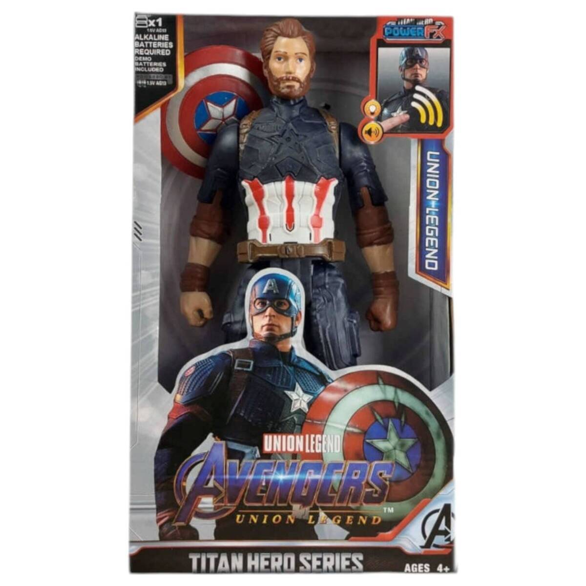 AVENGERS - FIGURKA KAPITAN AMERYKA 30CM ZABAWKA INTERAKTYWNA MARVEL 