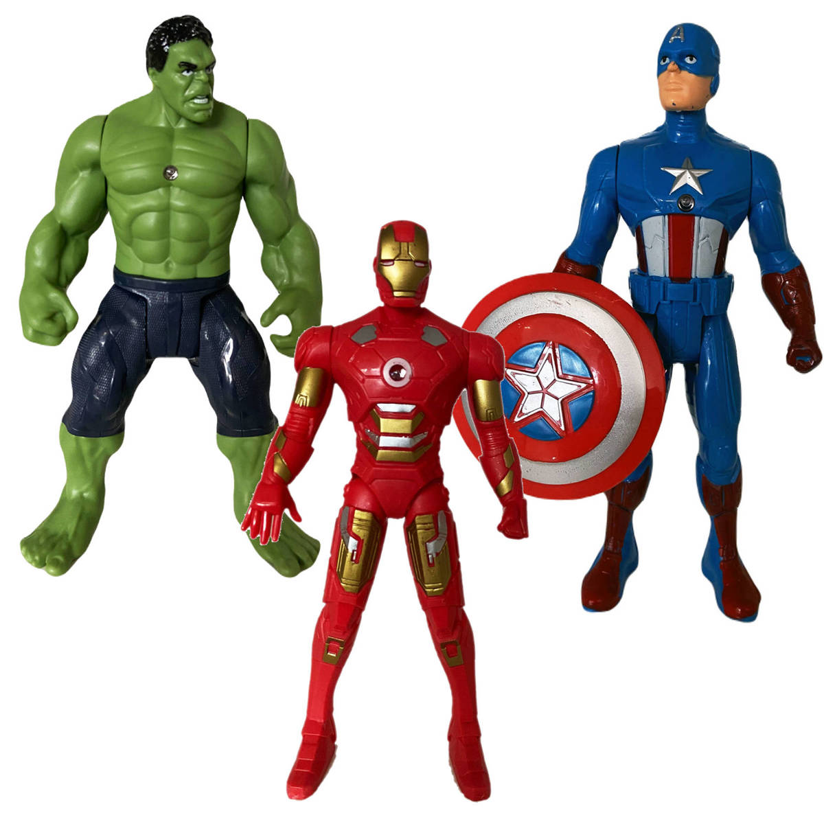 AVENGERS - ZESTAW 3 FIGUREK SUPERBOHATERÓW + AKCESORIA MARVEL