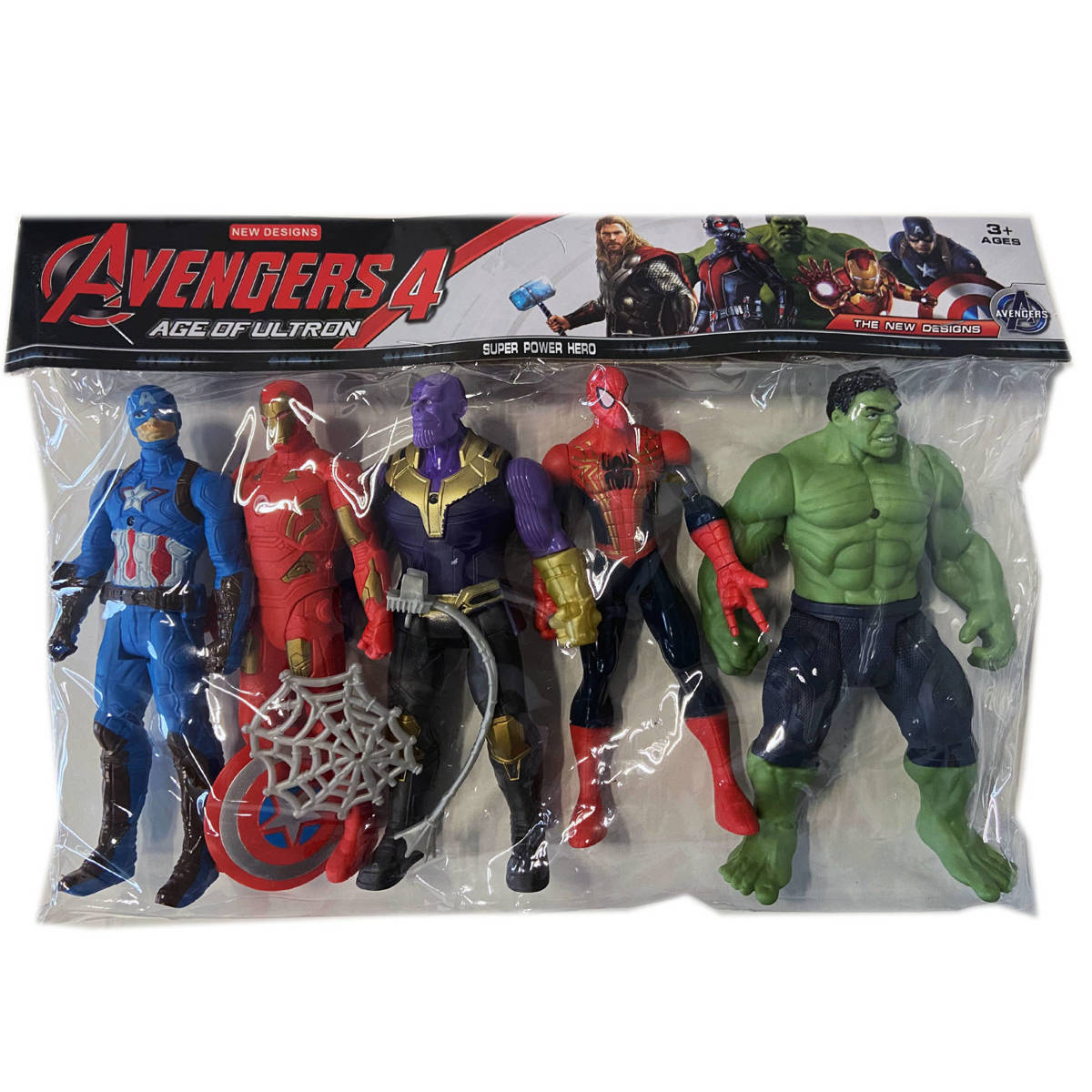 AVENGERS - ZESTAW 5 FIGUREK SUPERBOHATERÓW + AKCESORIA MARVEL