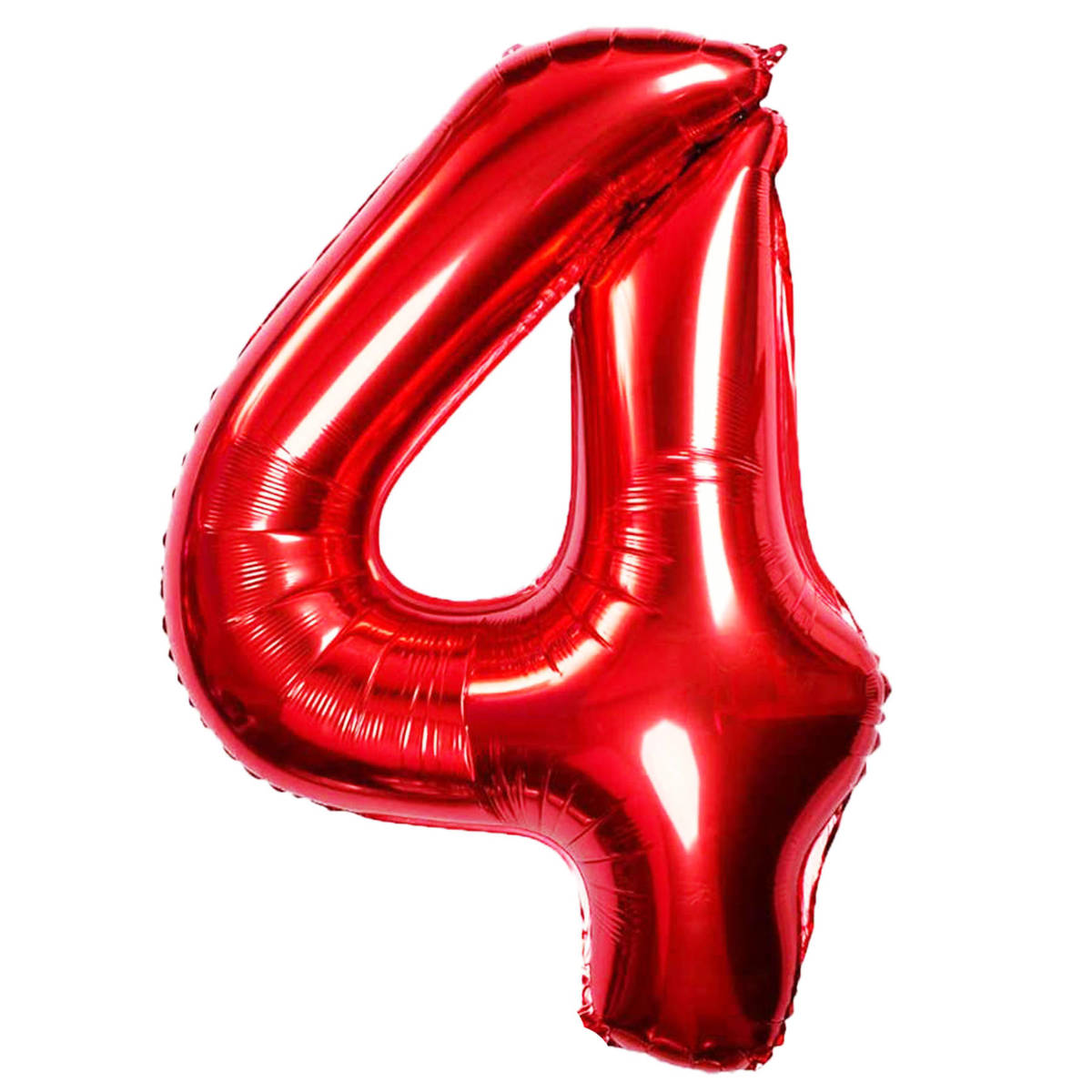 Balon Foliowy Cyfra 4 Czerwony 100cm