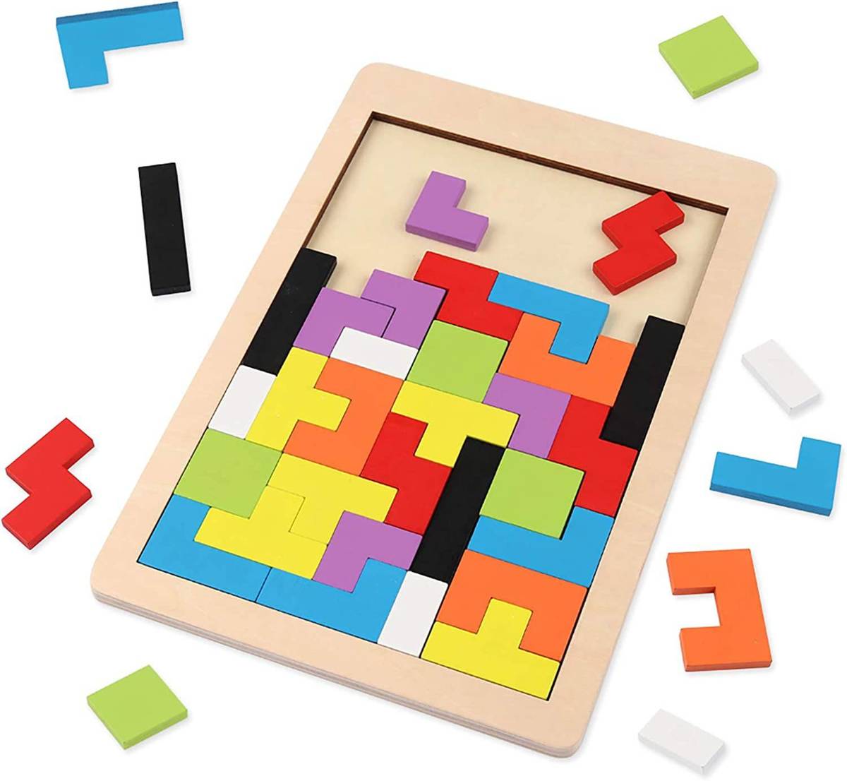 Drewniana Układanka Puzzle Tetris