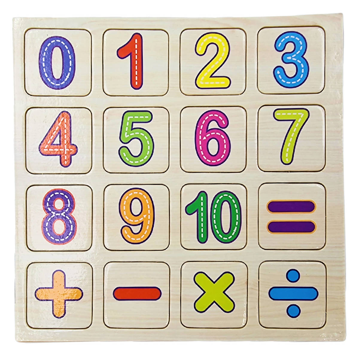 Drewniane Puzzle Montessori 3w1 Cyfry