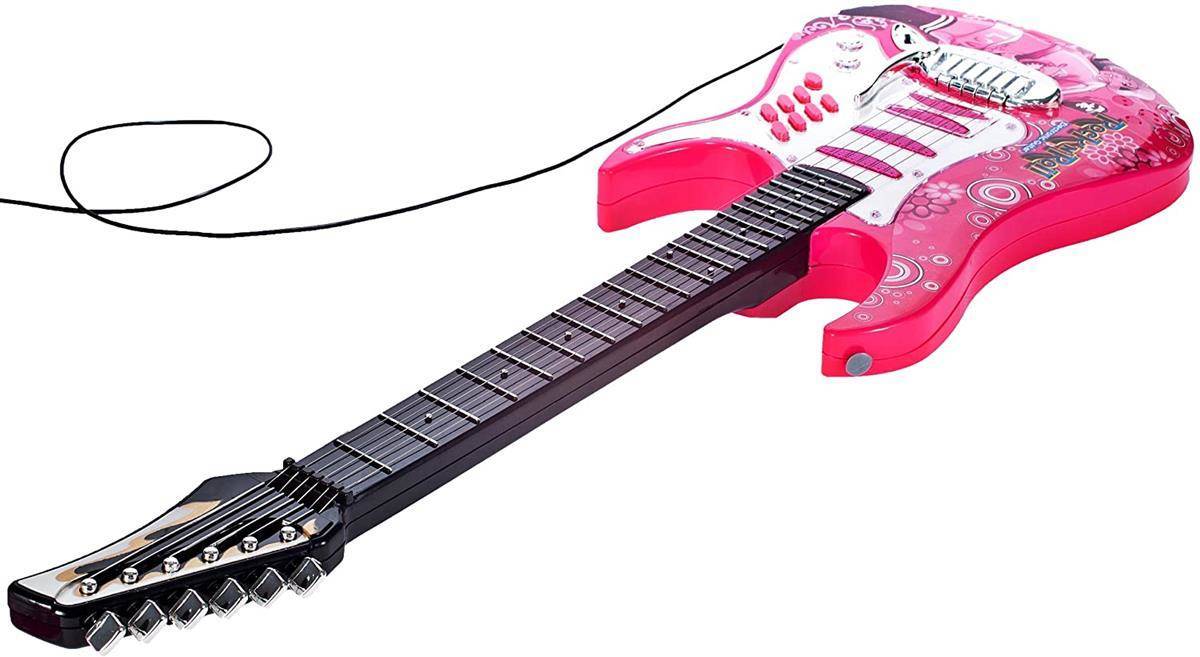 Duża Gitara Elektryczna ze wzmacniaczem i mikrofonem 