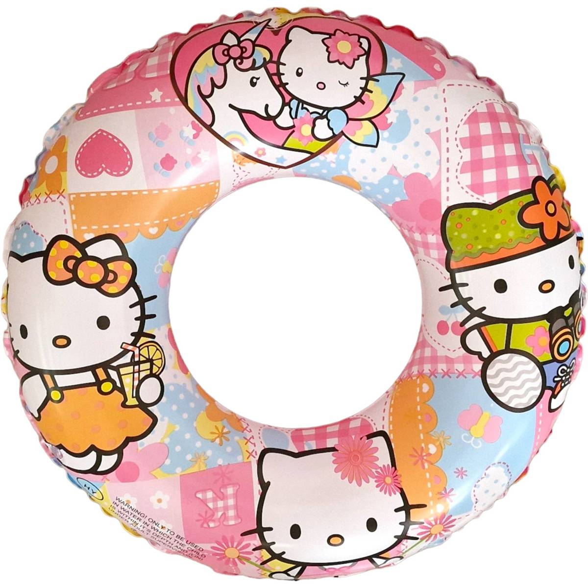 Duże dmuchane koło do pływania 60cm - Hello Kitty