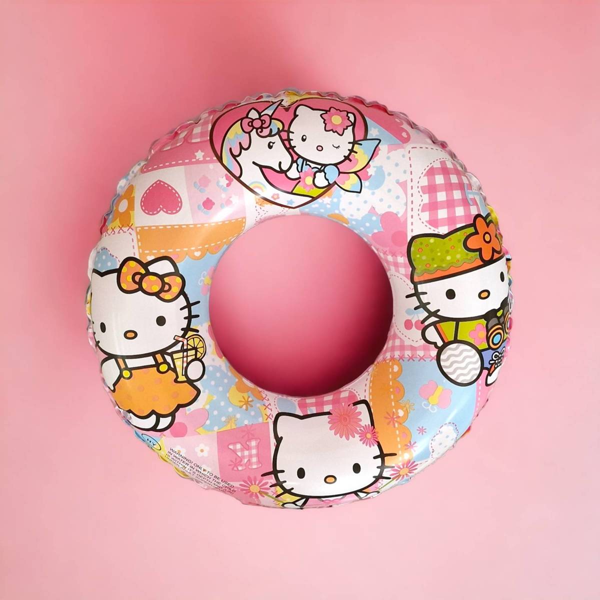 Duże dmuchane koło do pływania 60cm - Hello Kitty