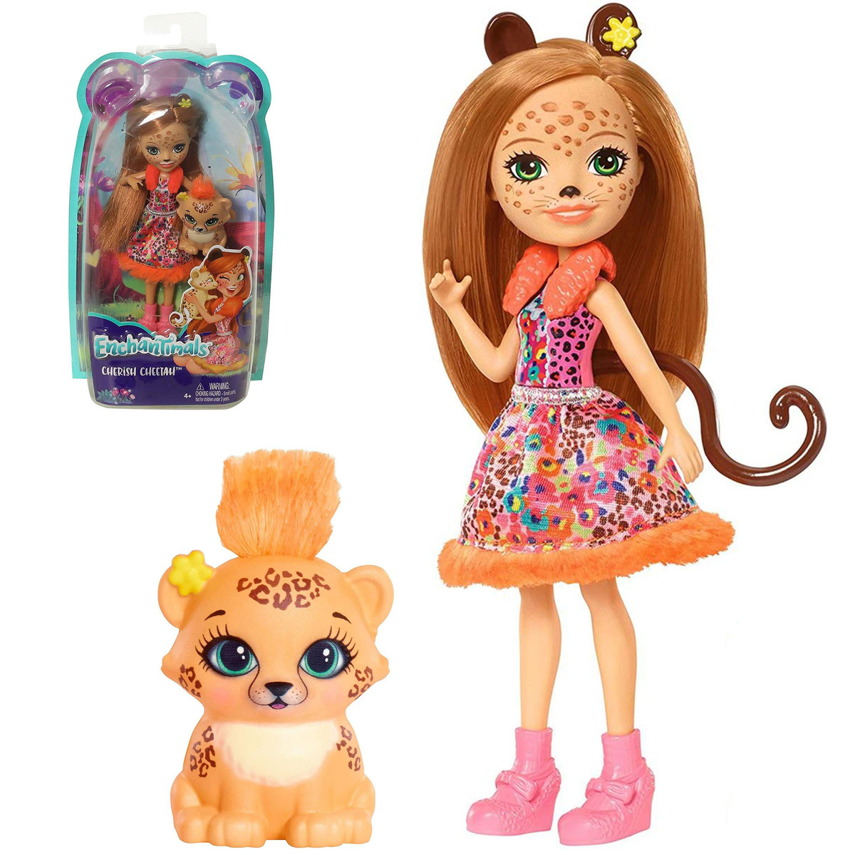 ENCHANTIMALS LALKA Cherish Cheetah + zwierzątko FJJ20