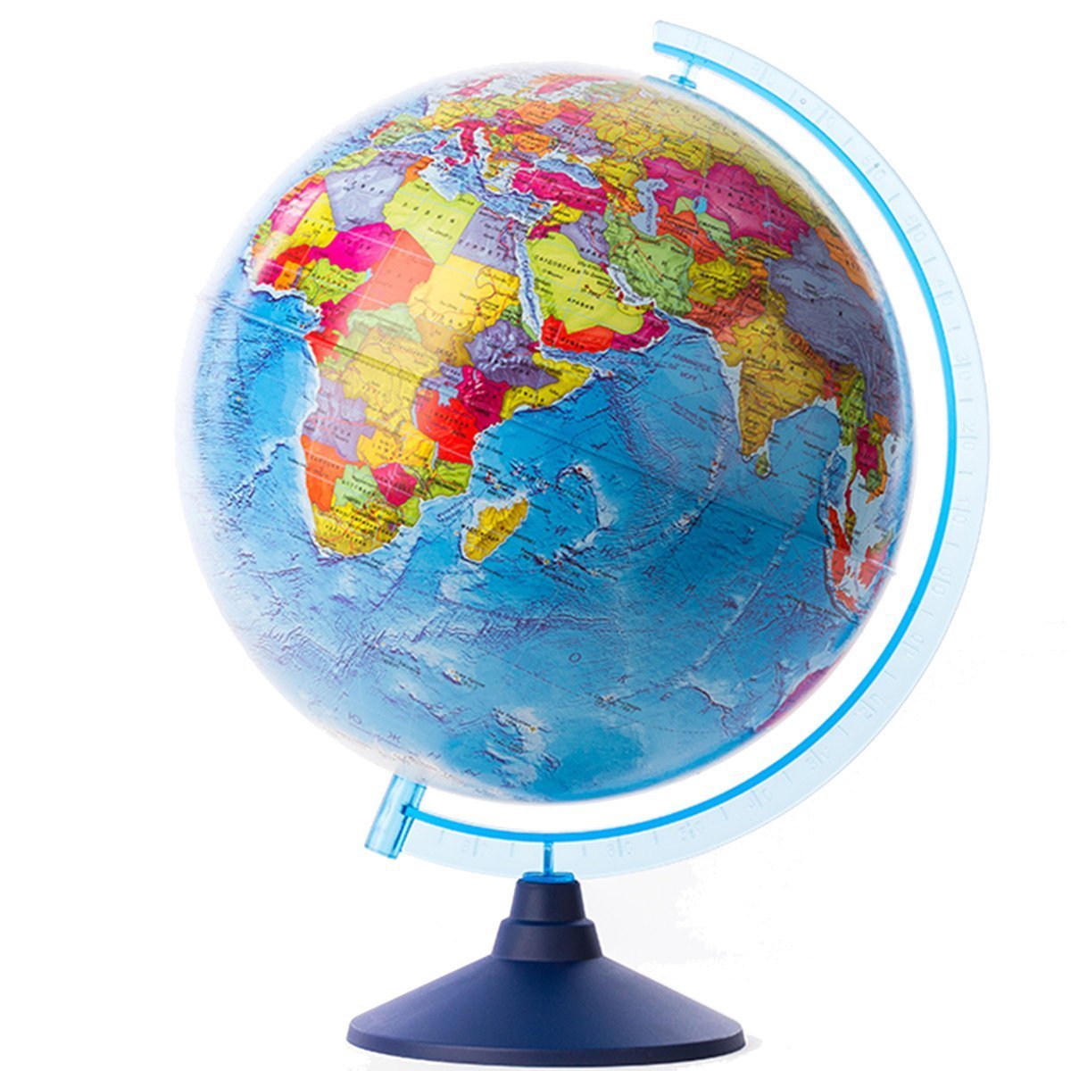 Globus z mapą fizyczną i polityczną 21cm