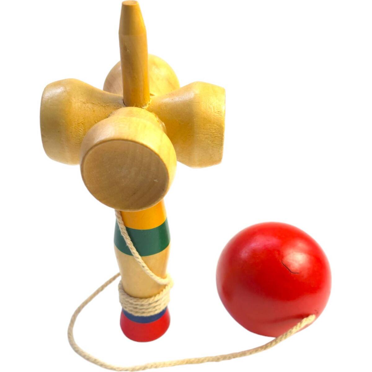 KENDAMA Duża Drewniana Japońska gra zręcznościowa (4-Stronna)