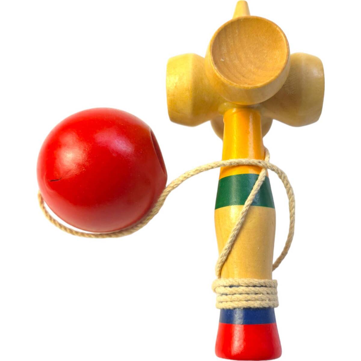 KENDAMA Duża Drewniana Japońska gra zręcznościowa (4-Stronna)