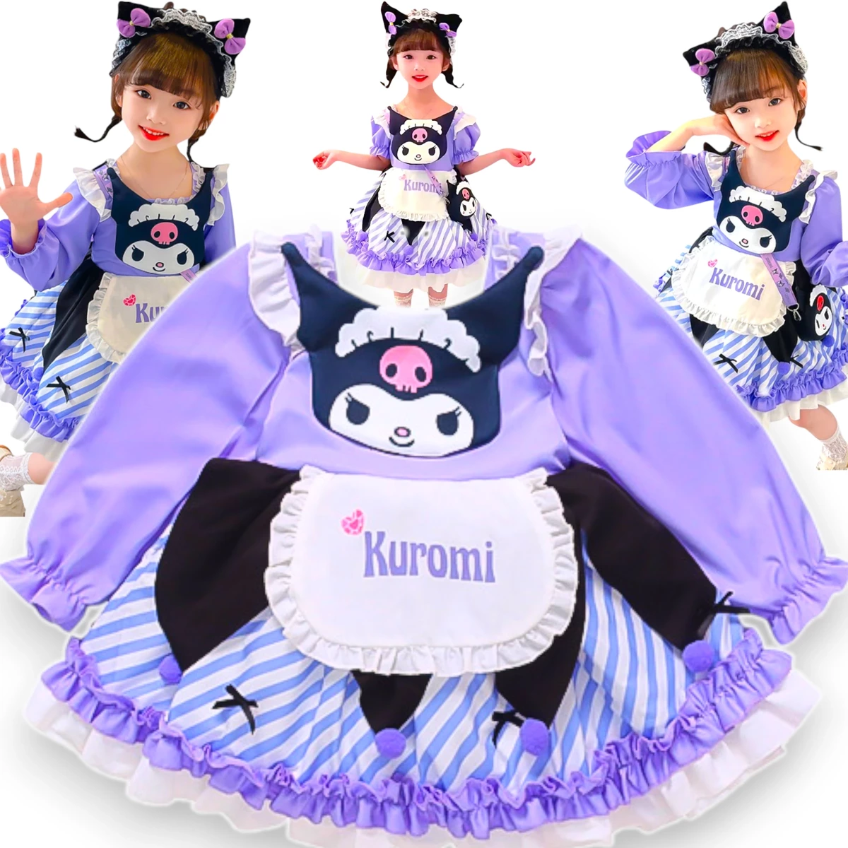 KUROMI Strój dla dziewczynki (rozmiar L 130-140cm)