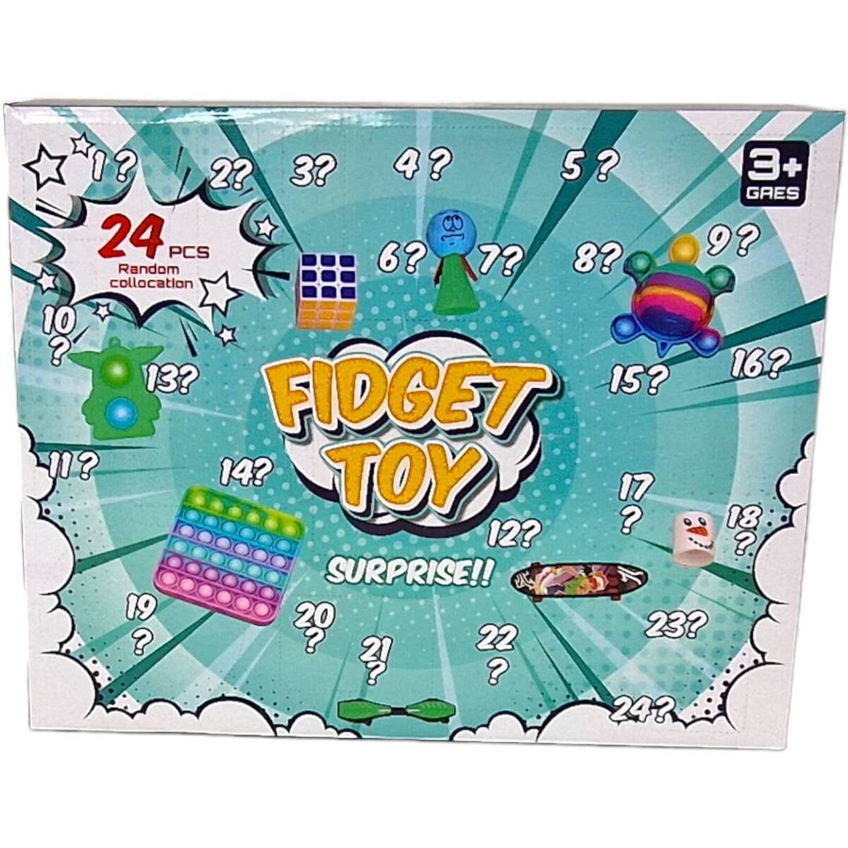 Kalendarz Adwentowy Dla Dzieci FIDGET TOYS - 24 niespodzianki