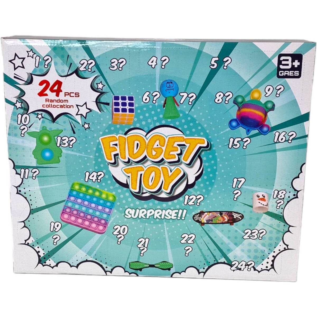 Kalendarz Adwentowy Dla Dzieci FIDGET TOYS - 24 niespodzianki