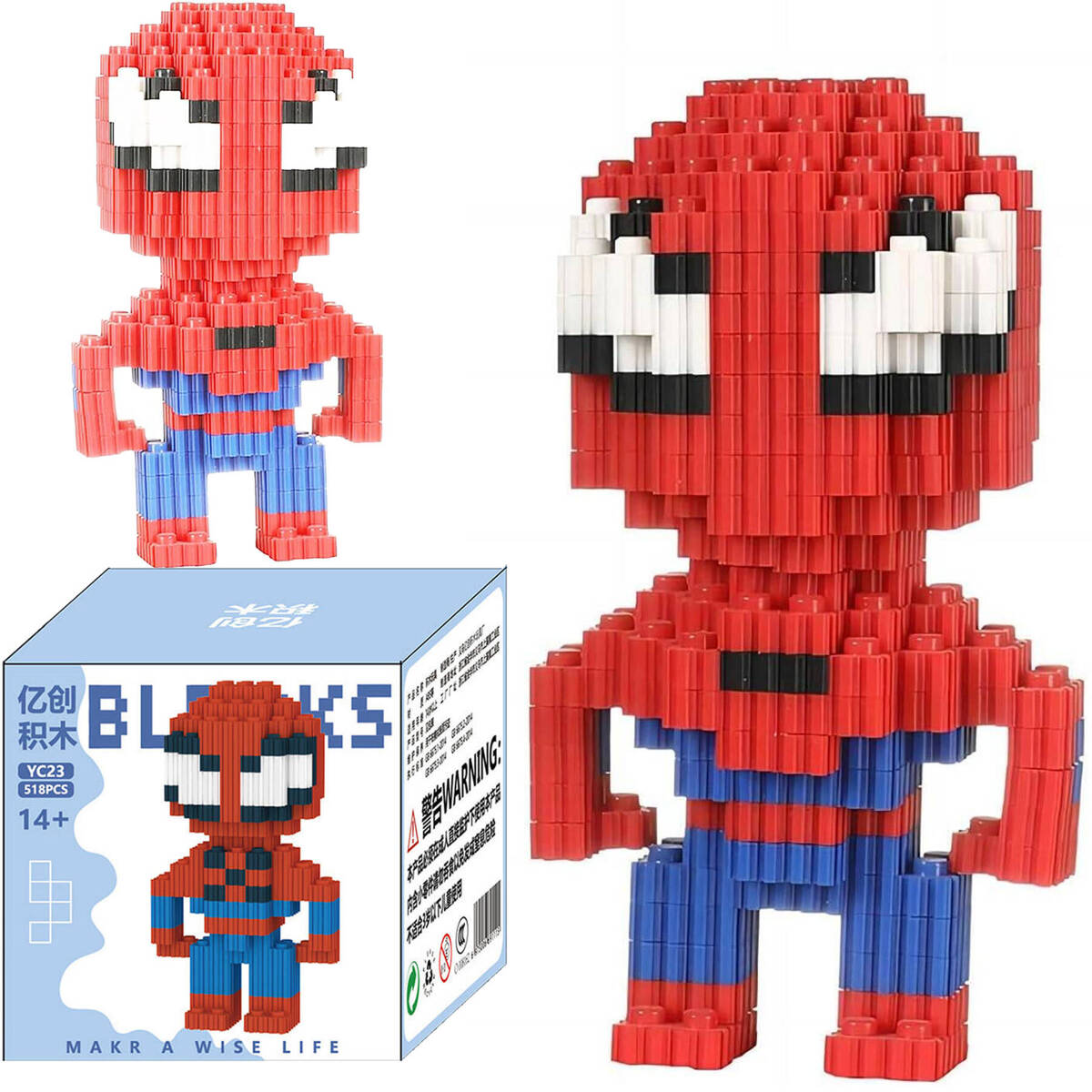 Klocki konstrukcyjne -do składania PUZZLE 3D SPIDERMAN 518 elementów