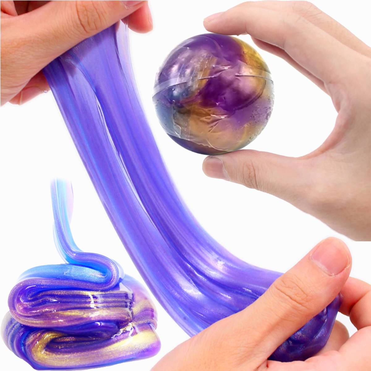 Kulki z kosmicznym Slime w środku - 4 cm