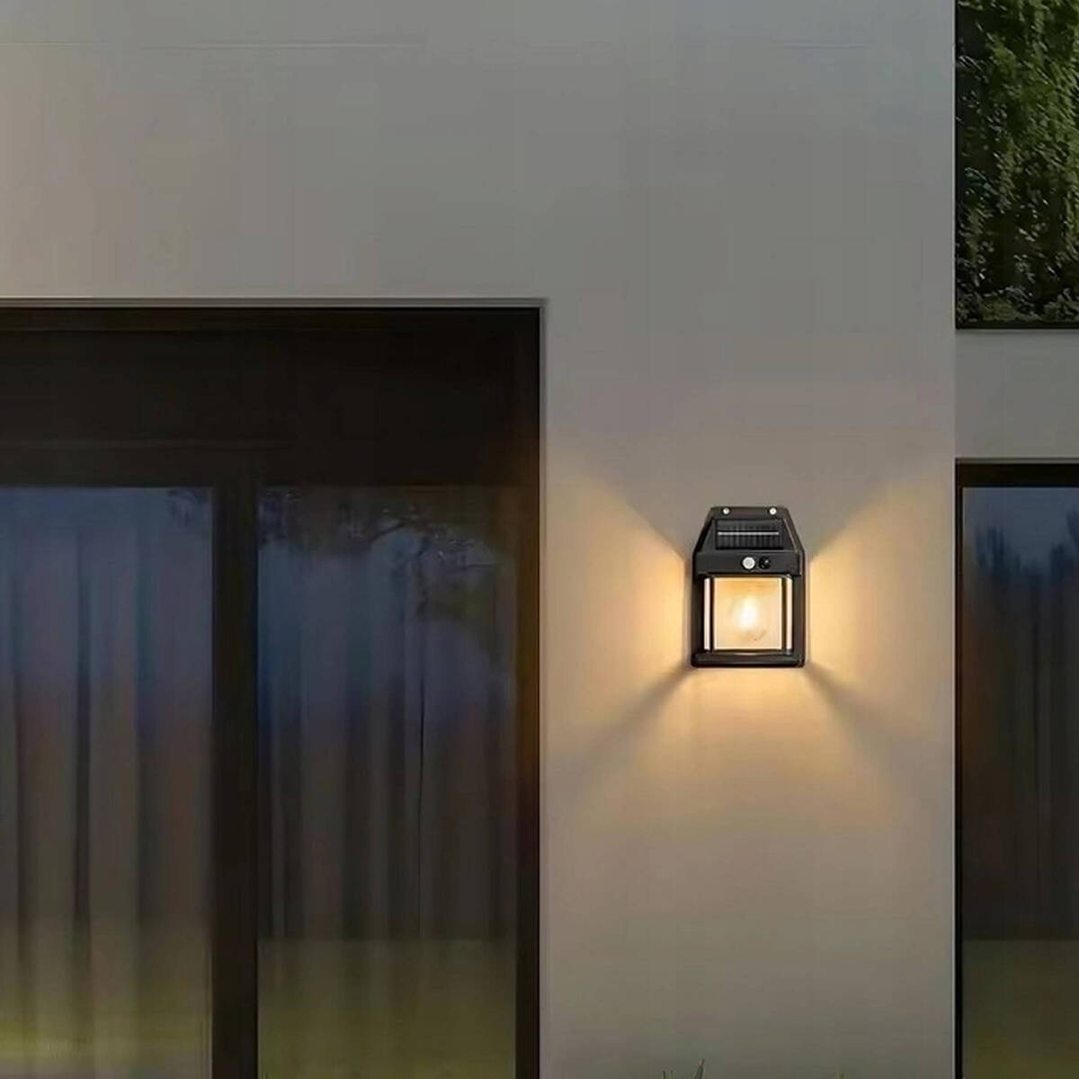 LAMPA SOLARNA KINKIET LATARNIA ŻARÓWKA LED ELEWACYJNA OGRODOWA ZEWNĘTRZNA