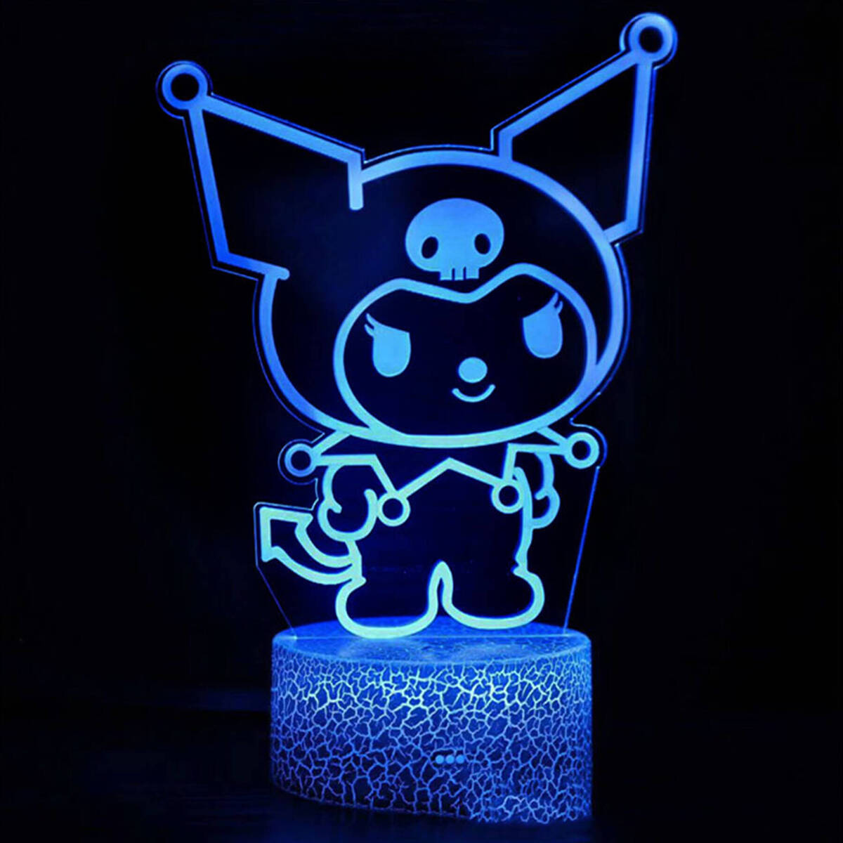 LAMPKA LED USB 3D KUROMI KOLORY RGB DLA DZIECI DO POKOJU NA PREZENT 