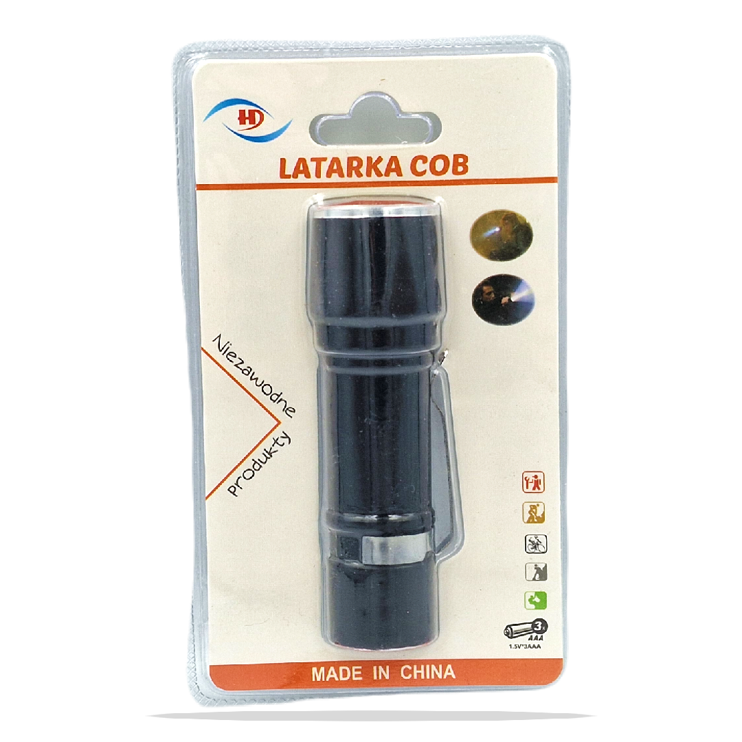 Latarka aluminiowa LED - mini z klipsem do paska / kieszeni