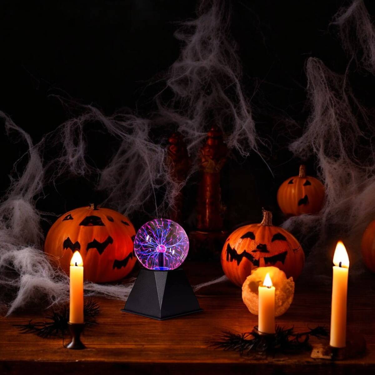 MAGICZNA KULA LAMPA PLAZMOWA HALLOWEEN EDUKACYJNA NA BIURKO DLA DZIECI 32CM OBWODU