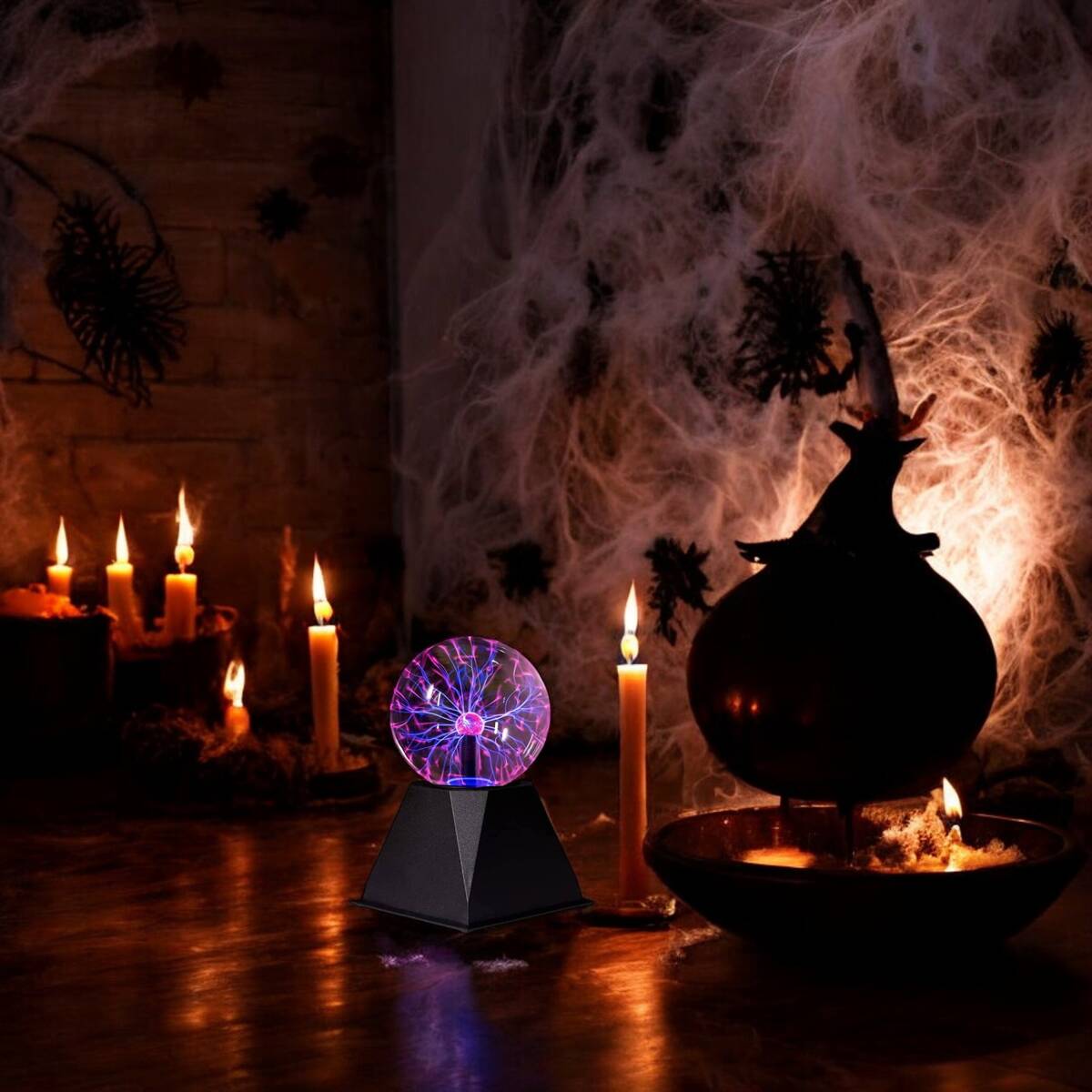 MAGICZNA KULA LAMPA PLAZMOWA HALLOWEEN EDUKACYJNA NA BIURKO DLA DZIECI 32CM OBWODU