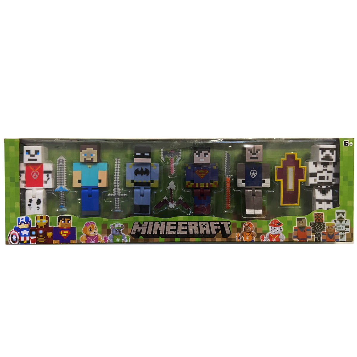 MINECRAFT Duży Zestaw Figurek + Akcesoria