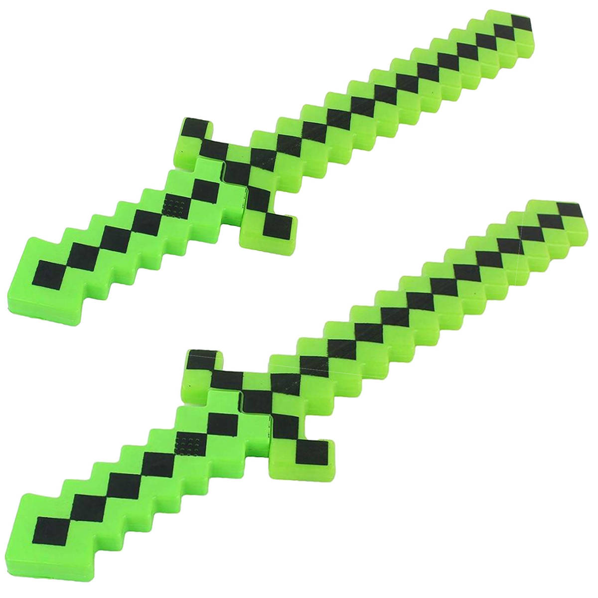 MINECRAFT Miecz ze światłem i z dźwiękiem pixel zielony