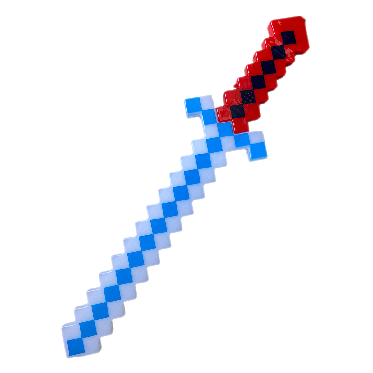 MINECRAFT Miecz ze światłem i z dźwiękiem pixelowy Biało-Czerwony